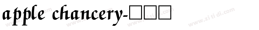 apple chancery字体转换